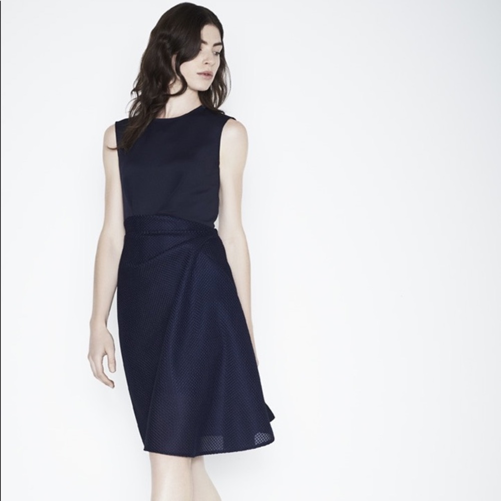 Lisa Baday Sleeveless Black Blue Dress 👗 Sz 4